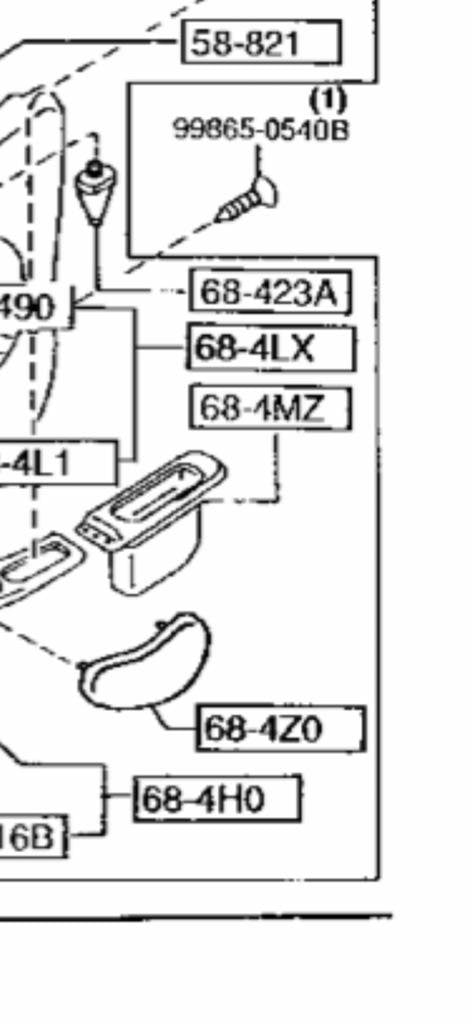 Mazda RX7 FD3S - Door Pocket Map Lid (68-4MZ)