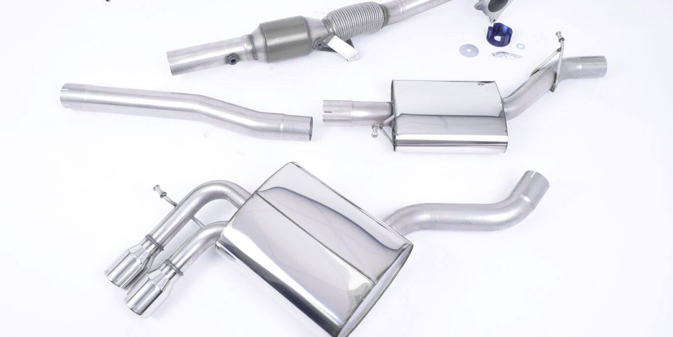 Milltek Turbo-back including Hi-Flow Sports Cat Audi A3 2.0T FSI Quattro 5-Door SportBack 04-12