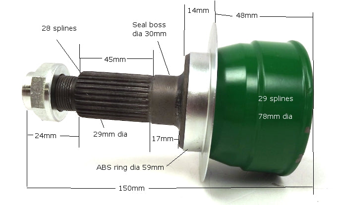 Blueprint CV JOINT Suzuki SX4 Ft. OUTER