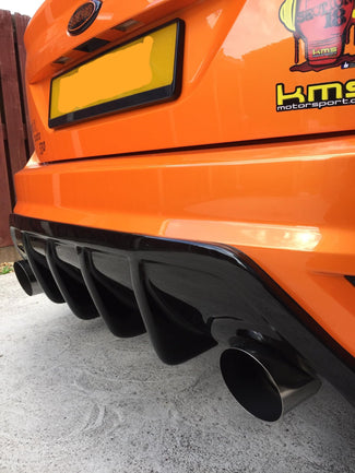 Mk2 Ford Focus ST RS Style 4-Fin Diffuser V2 2008-2010