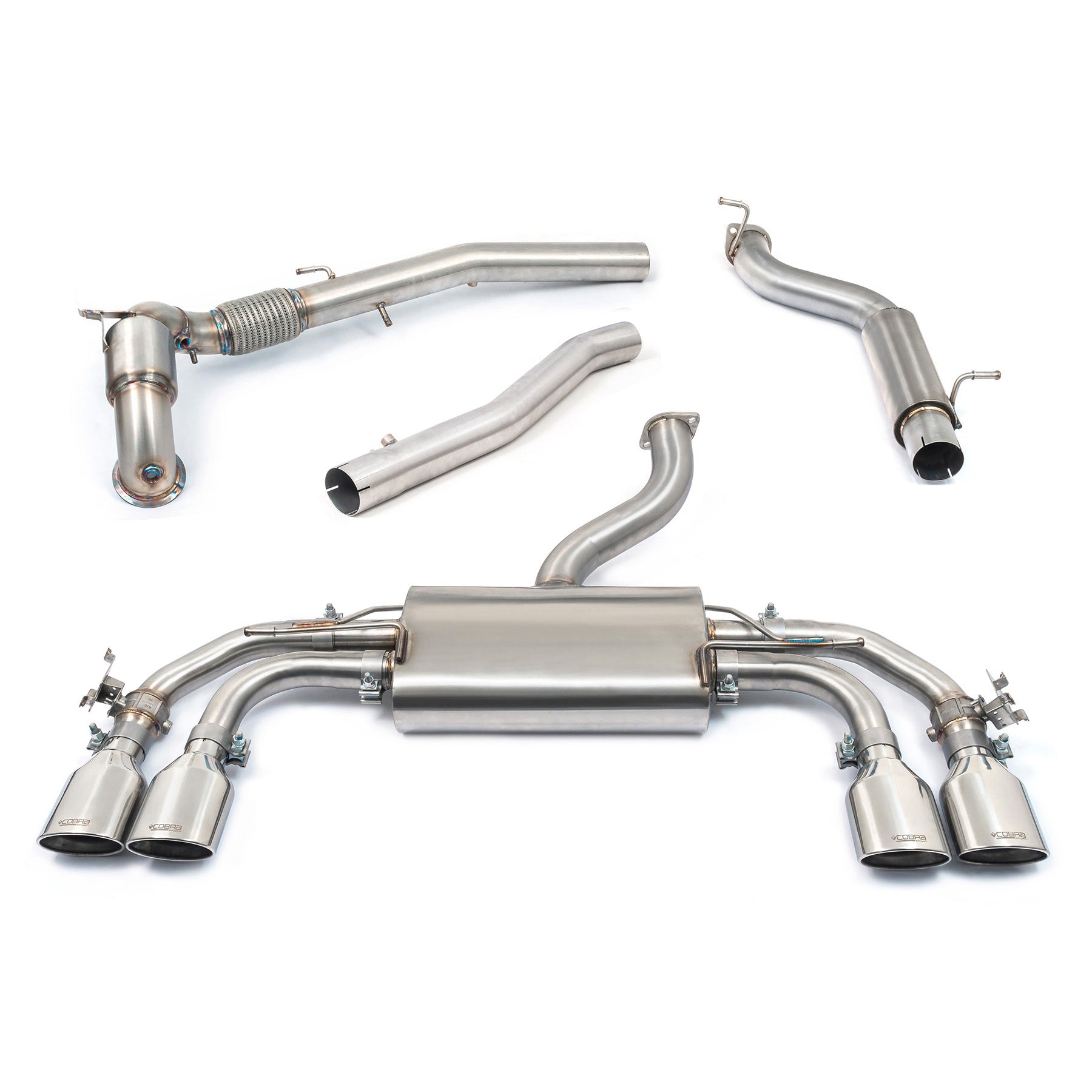 VW Golf R (Mk8) 2.0 TSI (21>) Valved Turbo Back Performance Exhaust