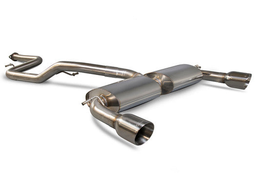 Scorpion 63.5mm/2.5Non-Resonated Cat-Back System - Black Ceramic Tailipes - Focus MK2 ST 225 2.5 Turbo - 2006 - 2011 - SFDS069C