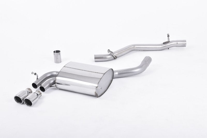 Milltek Cat Back Exhaust Non-Resonated Audi A3 3.2 V6 Quattro 3-Door and 5-Door Sportback 03-12