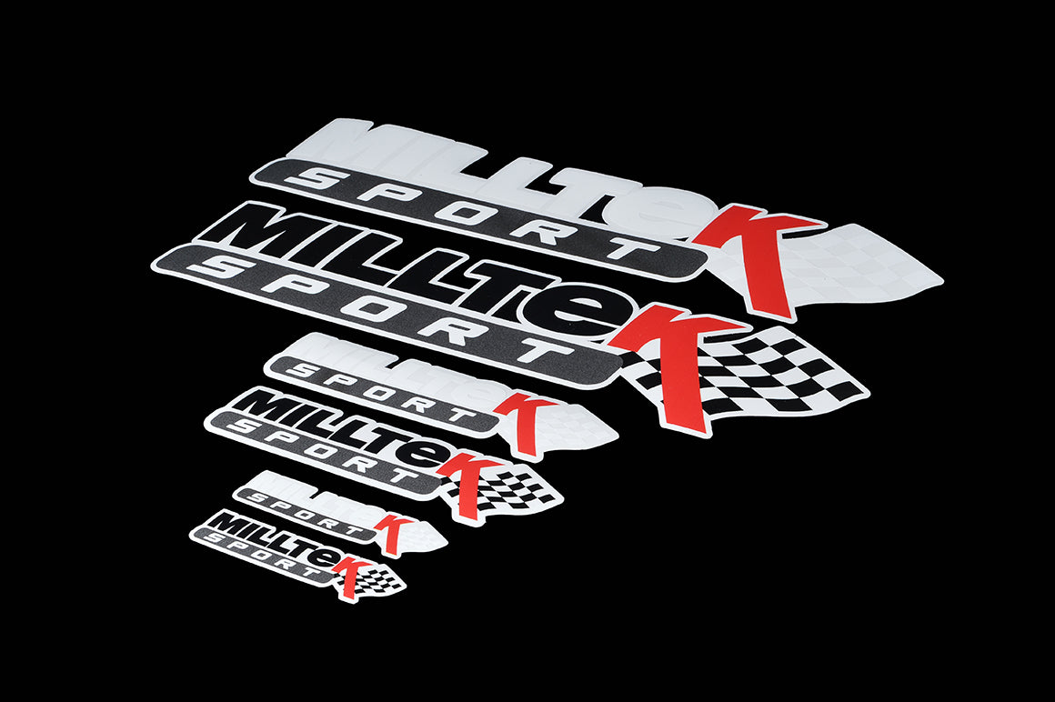Milltek Sticker Set (6 Pack – Black)