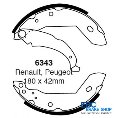 EBC Brake Shoes 6343