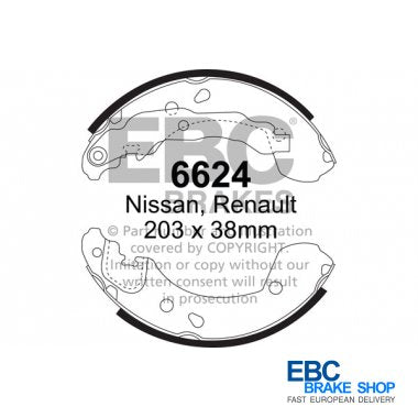 EBC Brake Shoes 6624