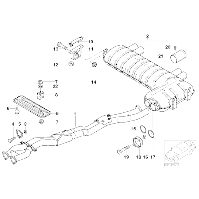 BMW M3 (E46) Performance Exhaust Centre Section